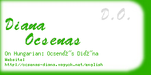 diana ocsenas business card
